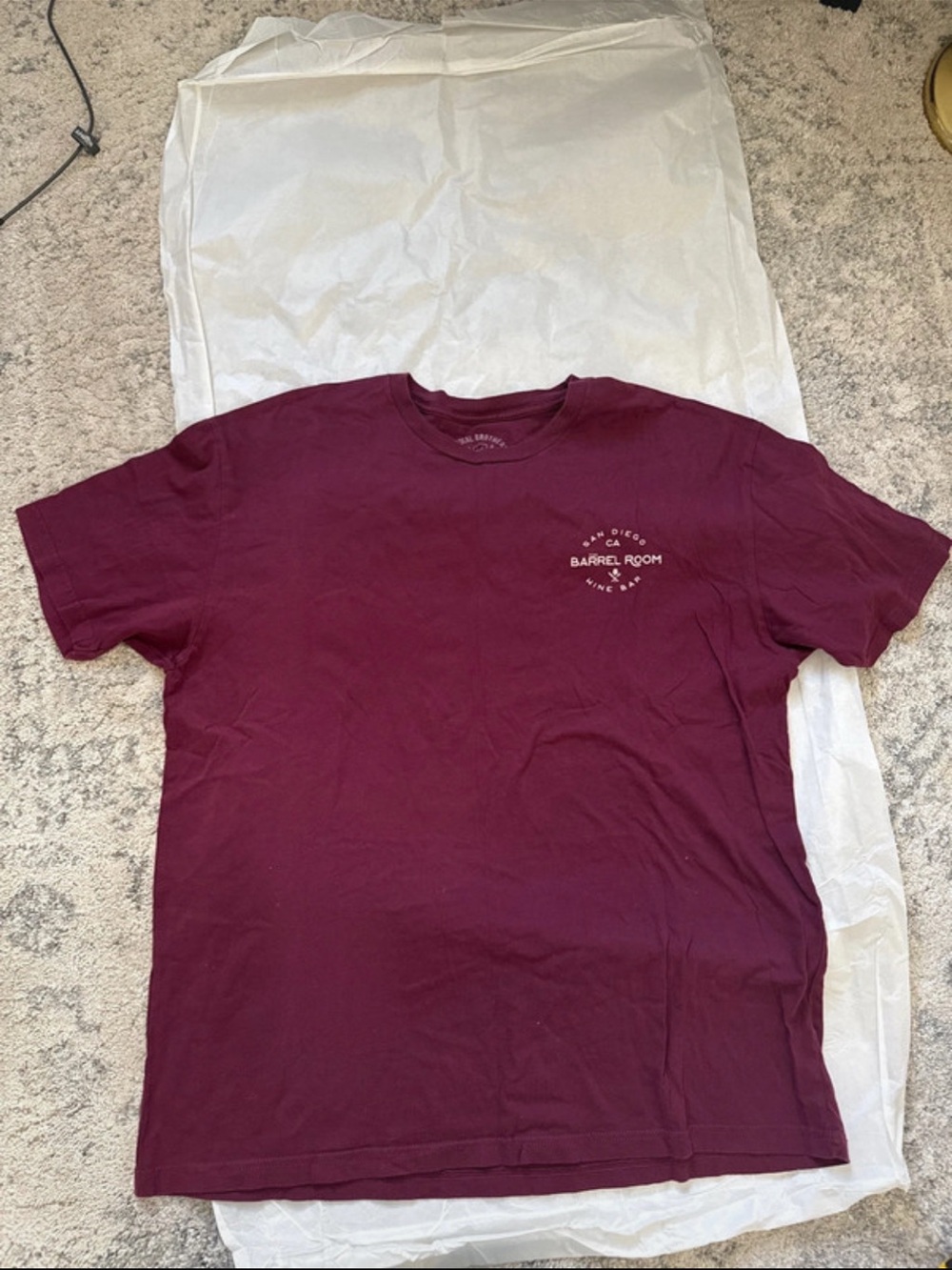 Barrel Room San Diego Short Sleeve Crewneck Tee - Burgundy
